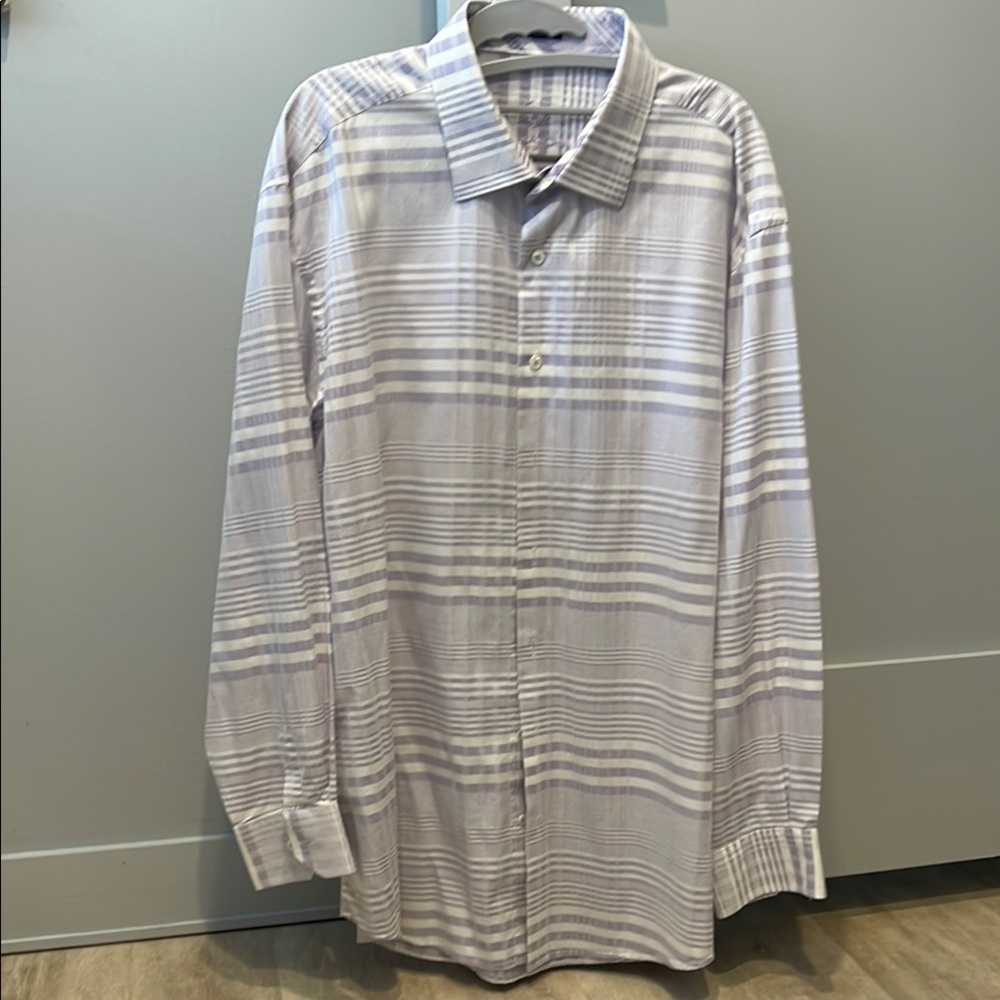 Men's Gray Striped Shirt